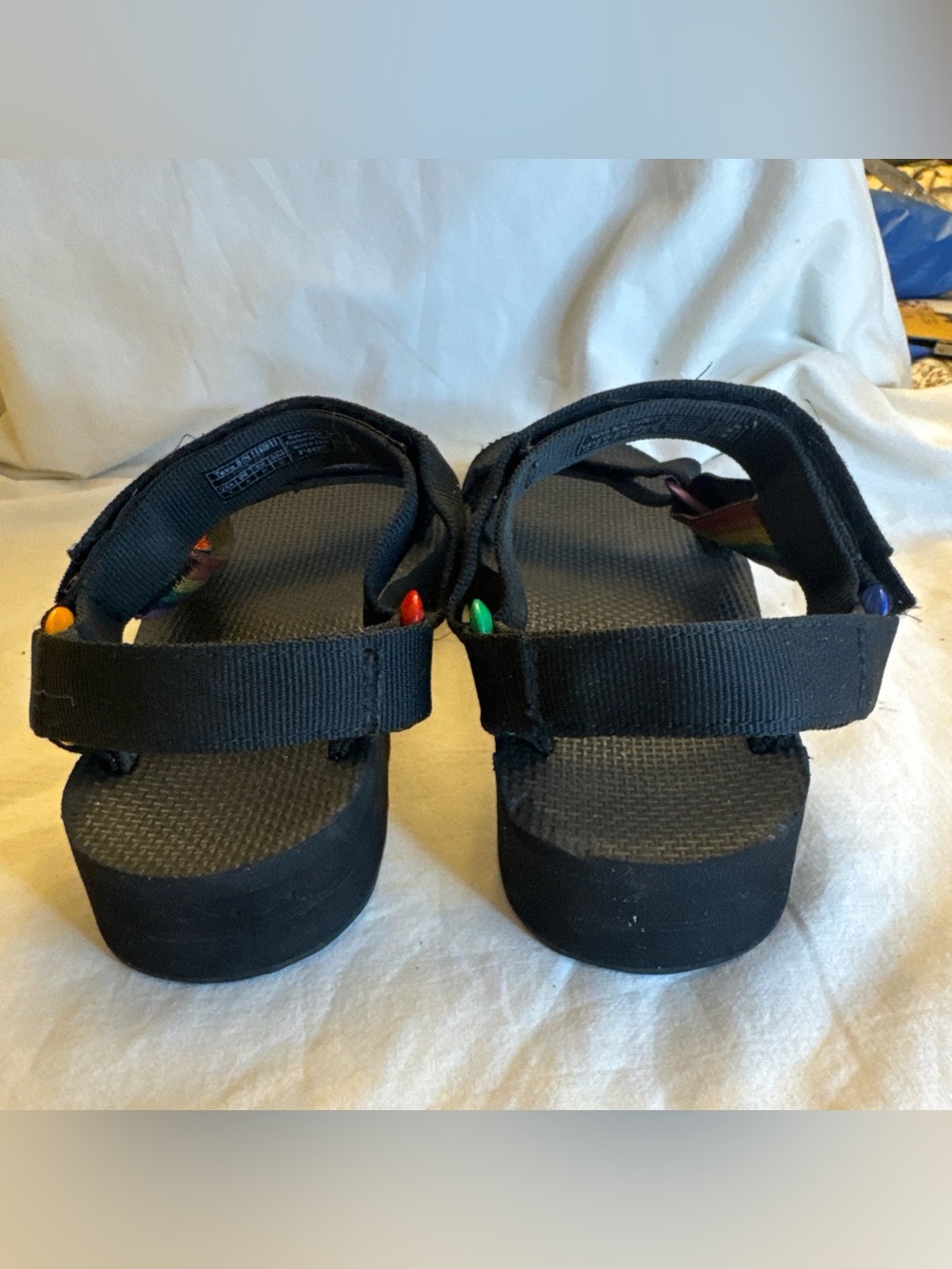 TEVA 1122010 Womens Sz 6 Midform Universal Pride Metallic Rainbow Sandals - Picture 6 of 8